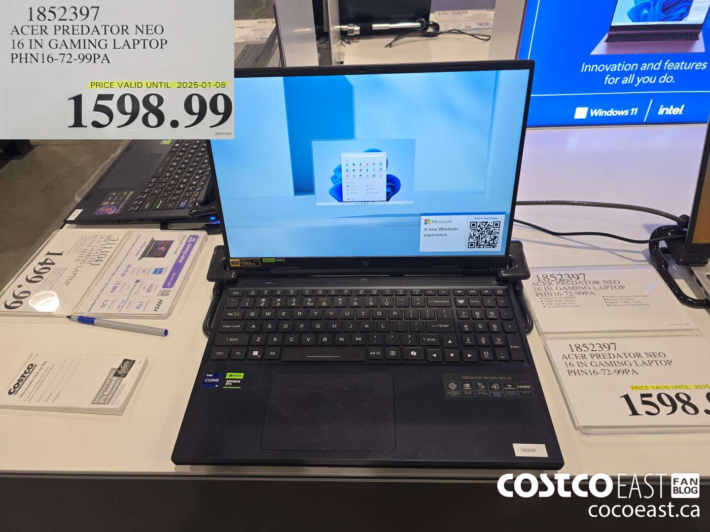 1852397 ACER PREDATOR NEO 16 IN GAMING LAPTOP PHN16-72-99PA $1598.99