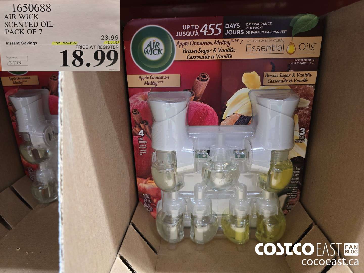 1650688 AIR WICK SCENTED OIL PACK OF 7 ($5.00 INSTANT SAVINGS EXPIRES ON 2024-12-24) $18.99