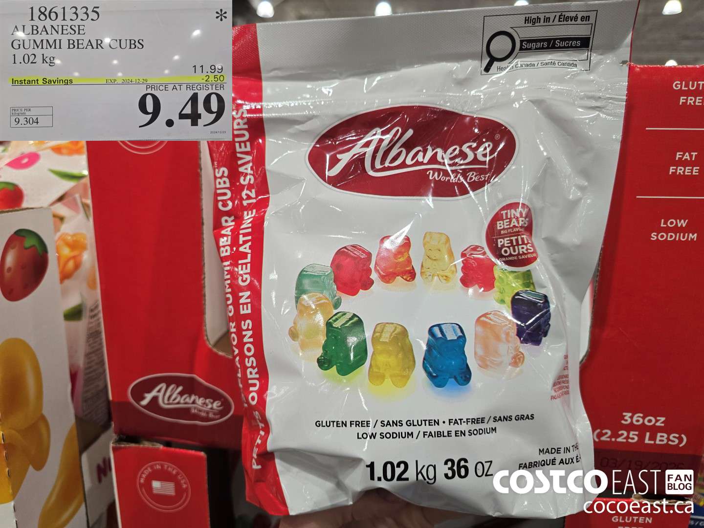 1861335 ALBANESE GUMMI BEAR CUBS 1.02 kg ($2.50 INSTANT SAVINGS EXPIRES ON 2024-12-29) $9.49