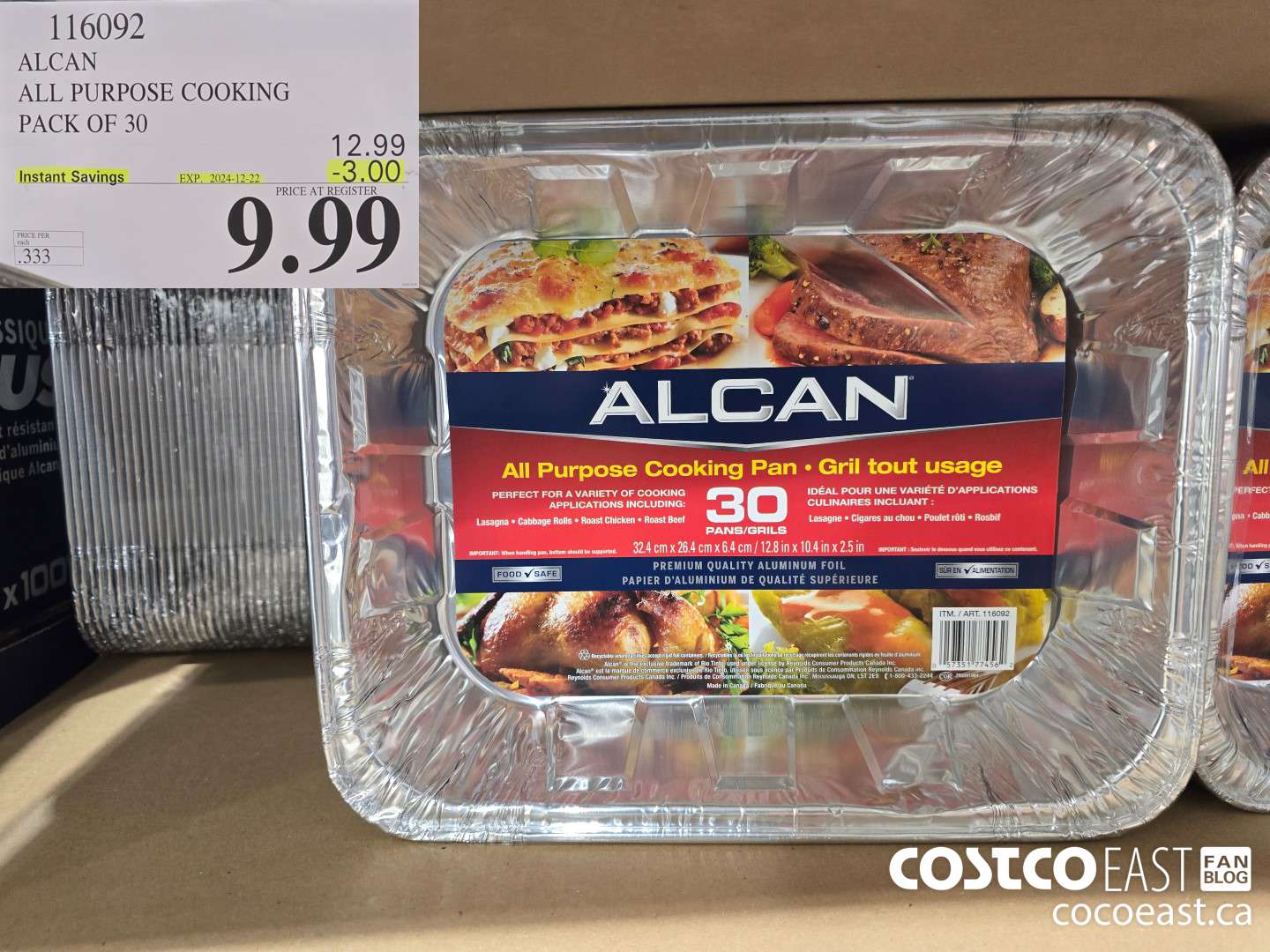 116092 ALCAN ALL PURPOSE COOKING PACK OF 30 ($3.00 INSTANT SAVINGS EXPIRES ON 2024-12-22) $9.99
