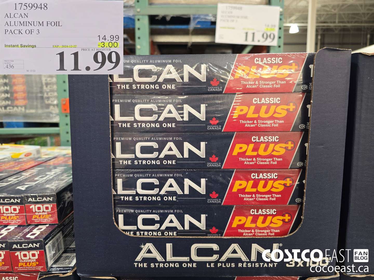 1759948 ALCAN ALUMINUM FOIL PACK OF 3 ($3.00 INSTANT SAVINGS EXPIRES ON 2024-12-22) $11.99