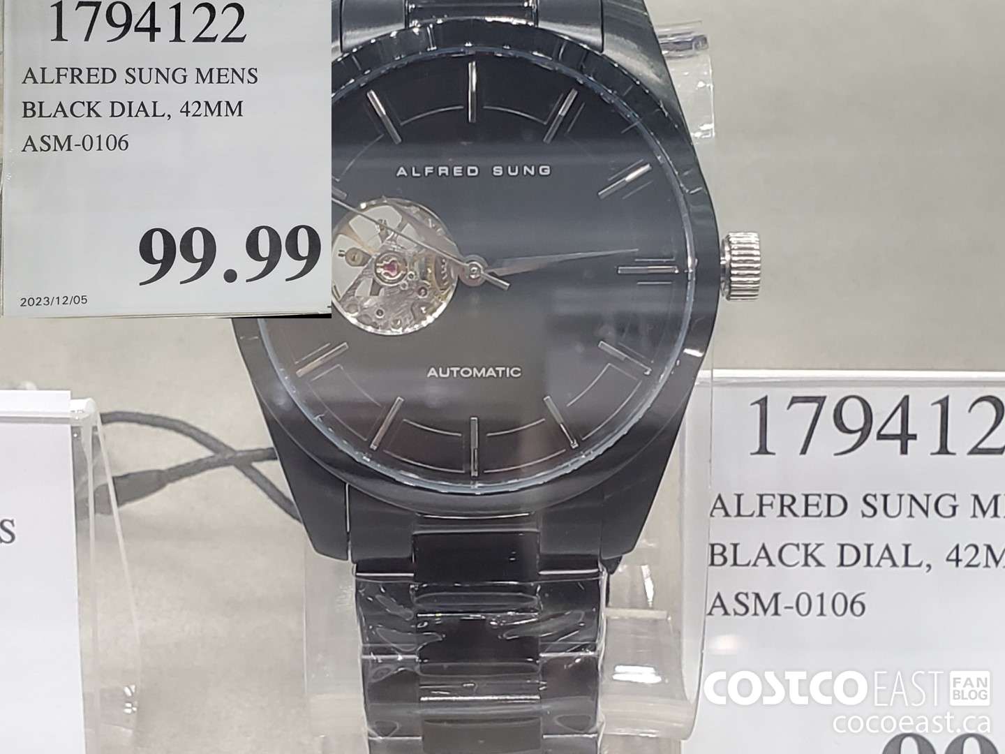 1794122 ALFRED SUNG MENS BLACK DIAL, 42MM  $99.99