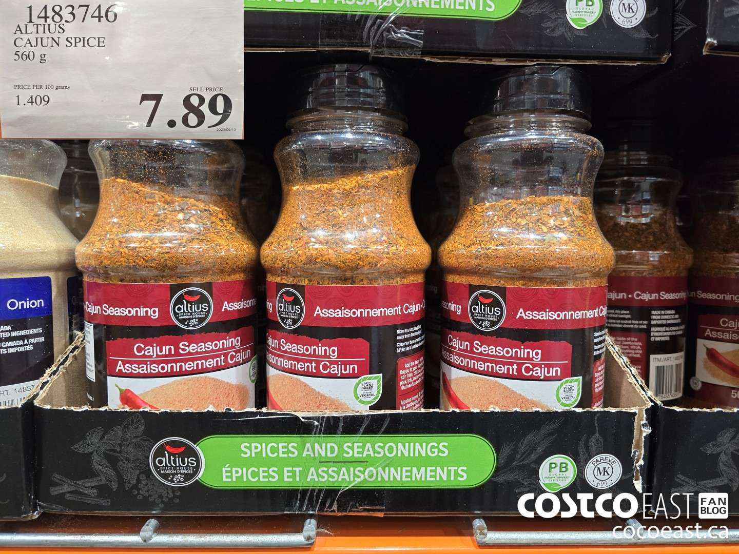 1483746 ALTIUS CAJUN SPICE 560 G $7.89