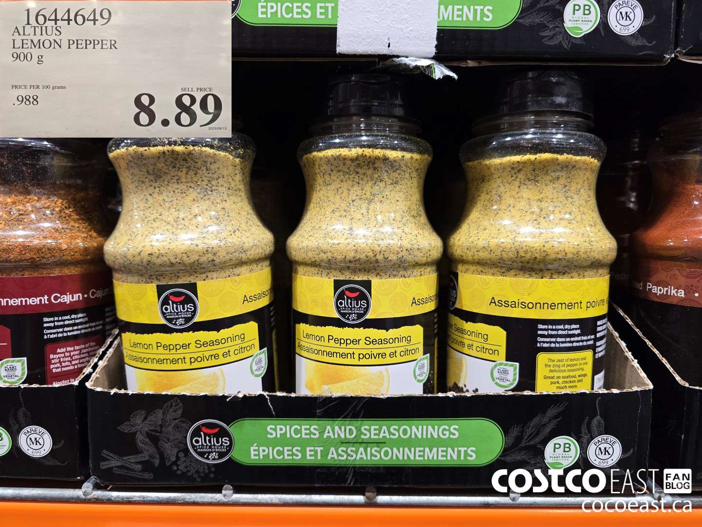 1644649 ALTIUS LEMON PEPPER 900 g $8.89