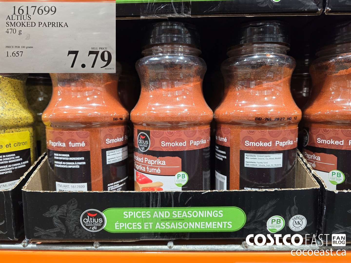 1617699 ALTIUS SMOKED PAPRIKA 470 g $7.79