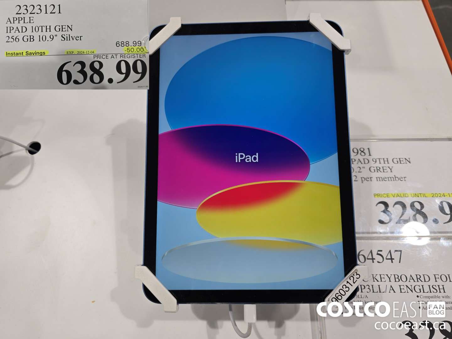 2323121 APPLE IPAD 10TH GEN 256GB 10.9 IN. SILVER ($50.00 INSTANT SAVINGS EXPIRES ON 2024-12-04) $638.99