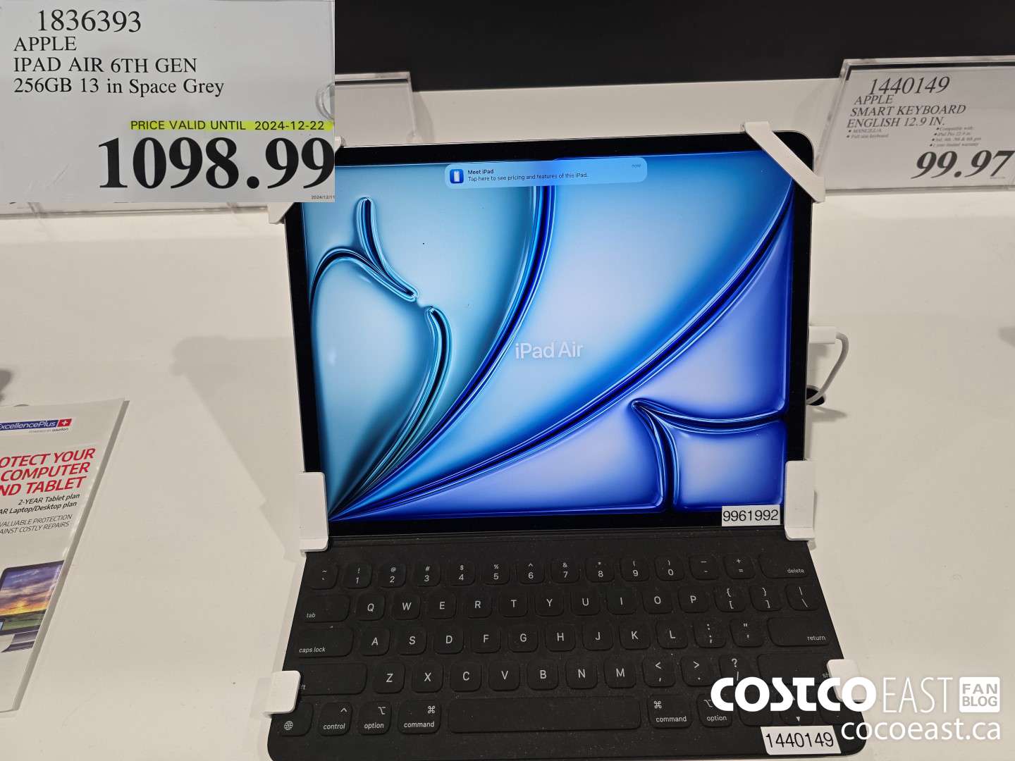 1836393 APPLE IPAD AIR 6TH GEN 256GB 13 in Space Grey $1098.99