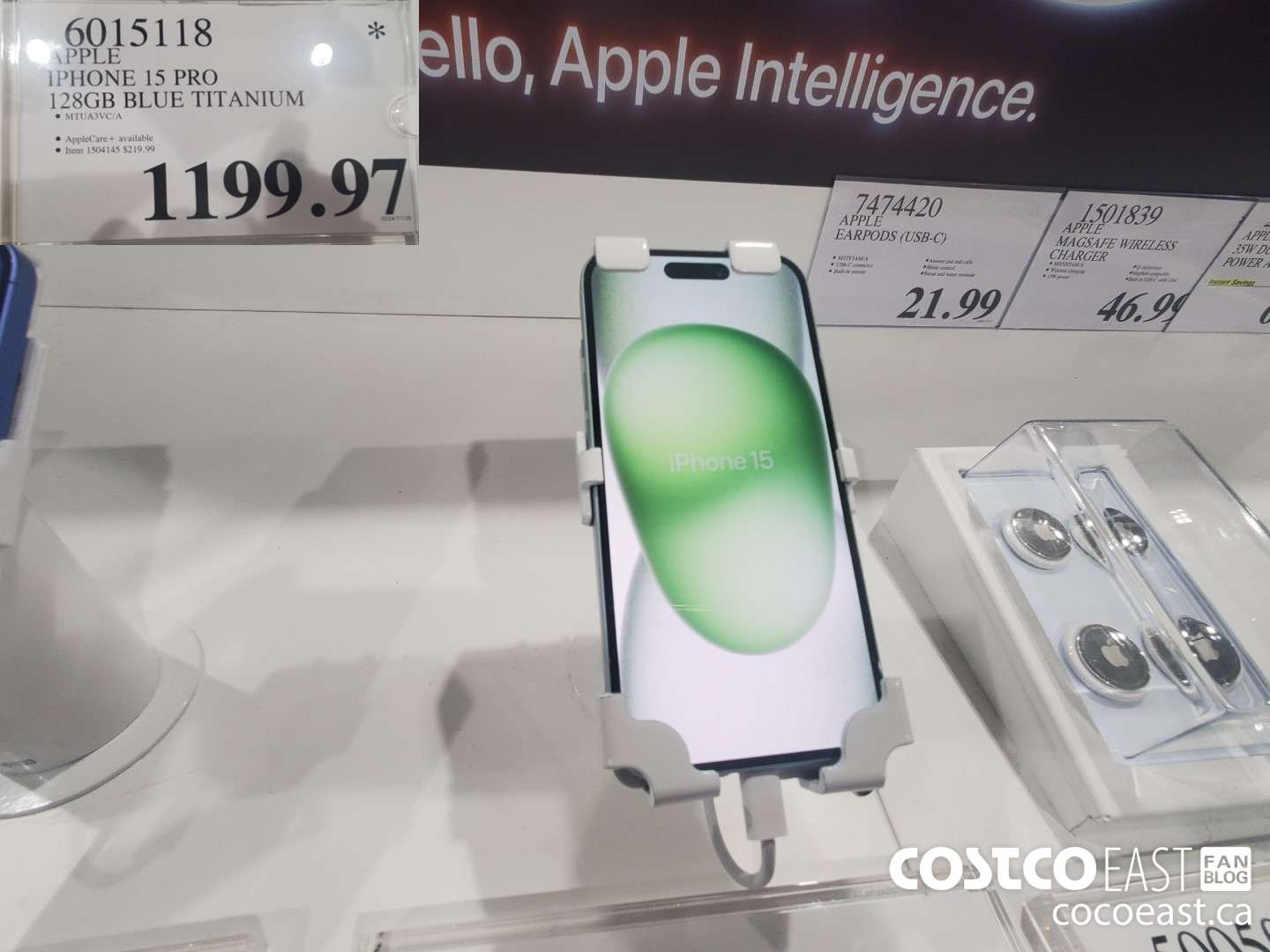 6015118 APPLE IPHONE 15 PRO 128GB BLUE TITANIUM $1199.97