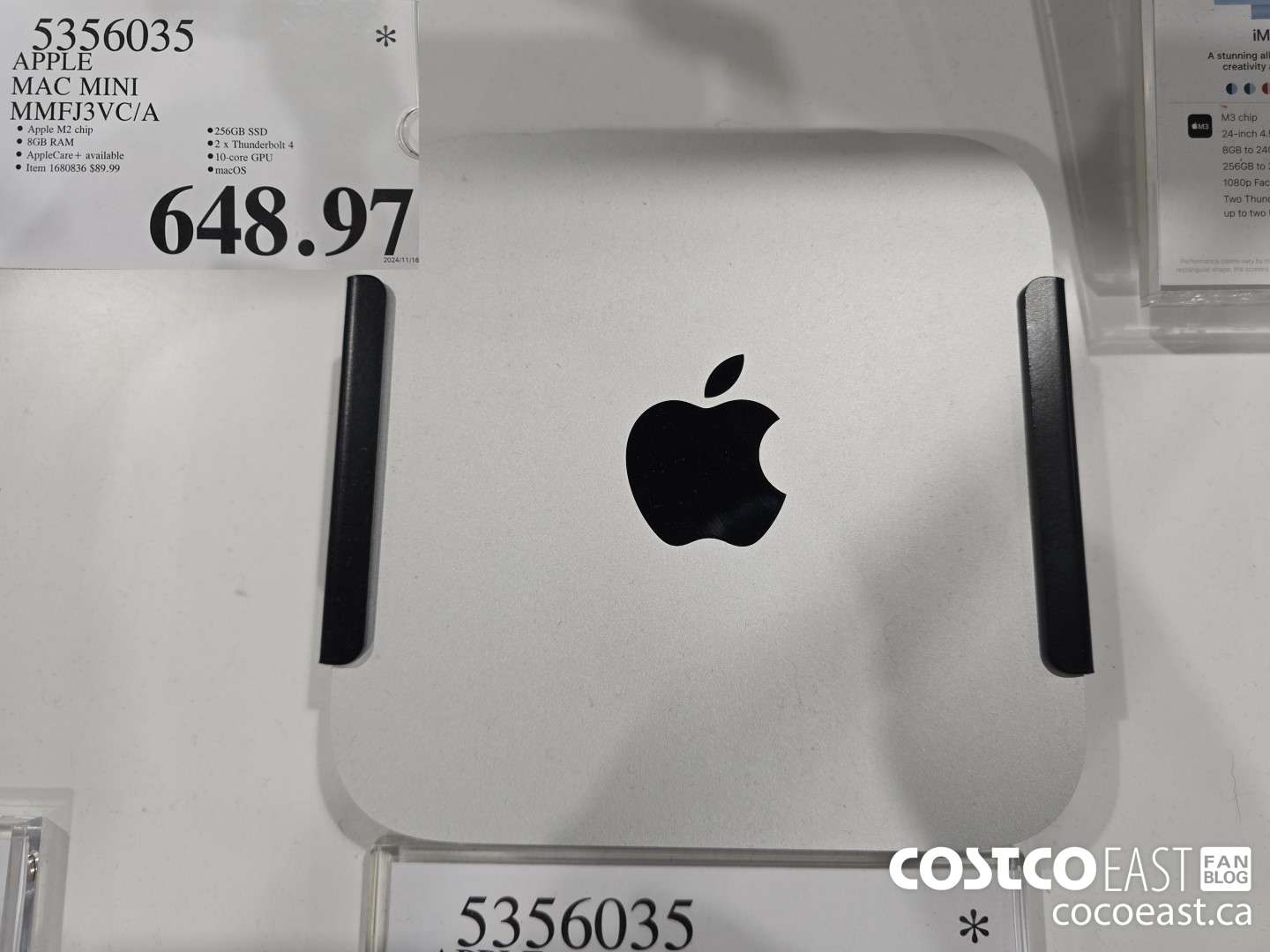 5356035 APPLE MAC MINI MMFI3VC/A $648.97