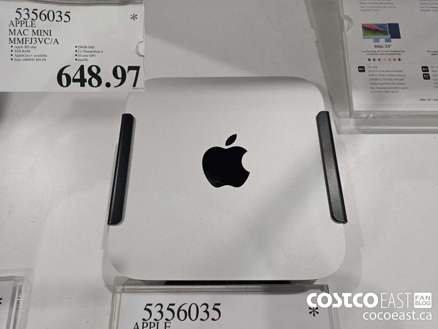 5356035 APPLE MAC MINI MMFI3VC/A $648.97