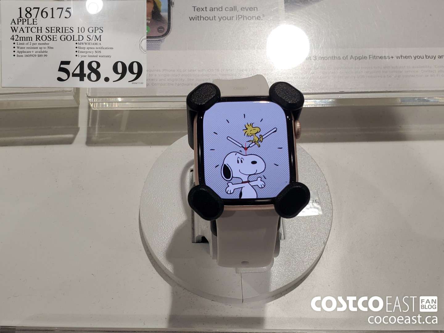 1876175 APPLE WATCH SERIES 10 GPS 42mm ROSE GOLD S/M $548.99