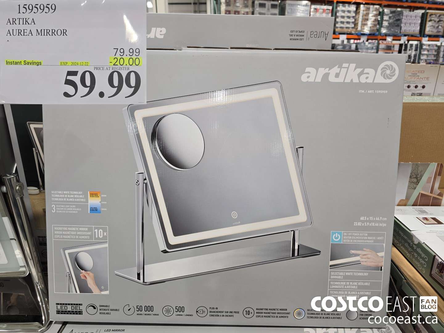 1595959 ARTIKA AUREA MIRROR ($20.00 INSTANT SAVINGS EXPIRES ON 2024-12-22) $59.99