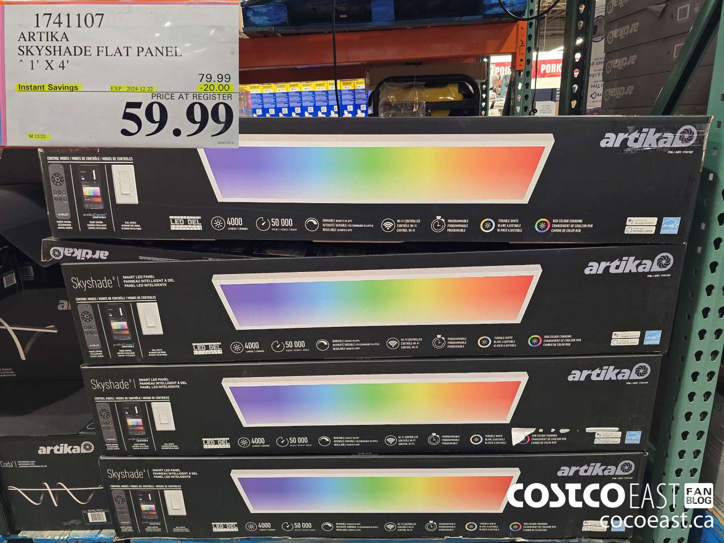 1741107 ARTIKA SKYSHADE FLAT PANEL 1' X 4' ($20.00 INSTANT SAVINGS EXPIRES ON 2024-12-22) $59.99