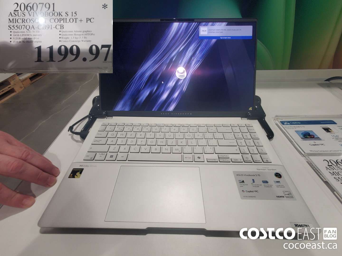 2060791 ASUS VIVOBOOK S 15 MICROSOFT COPILOT+ PC S5507QA-CB91-CB $1199.97