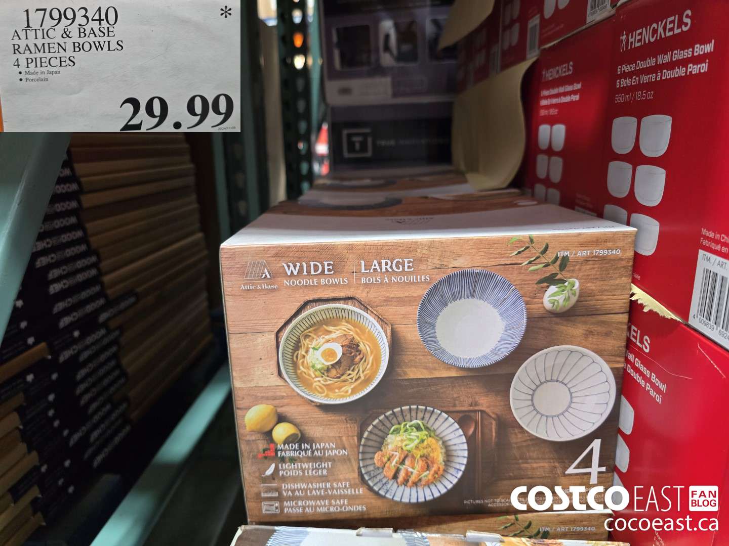 1799340 ATTIC & BASE RAMEN BOWLS 4 PC $29.99