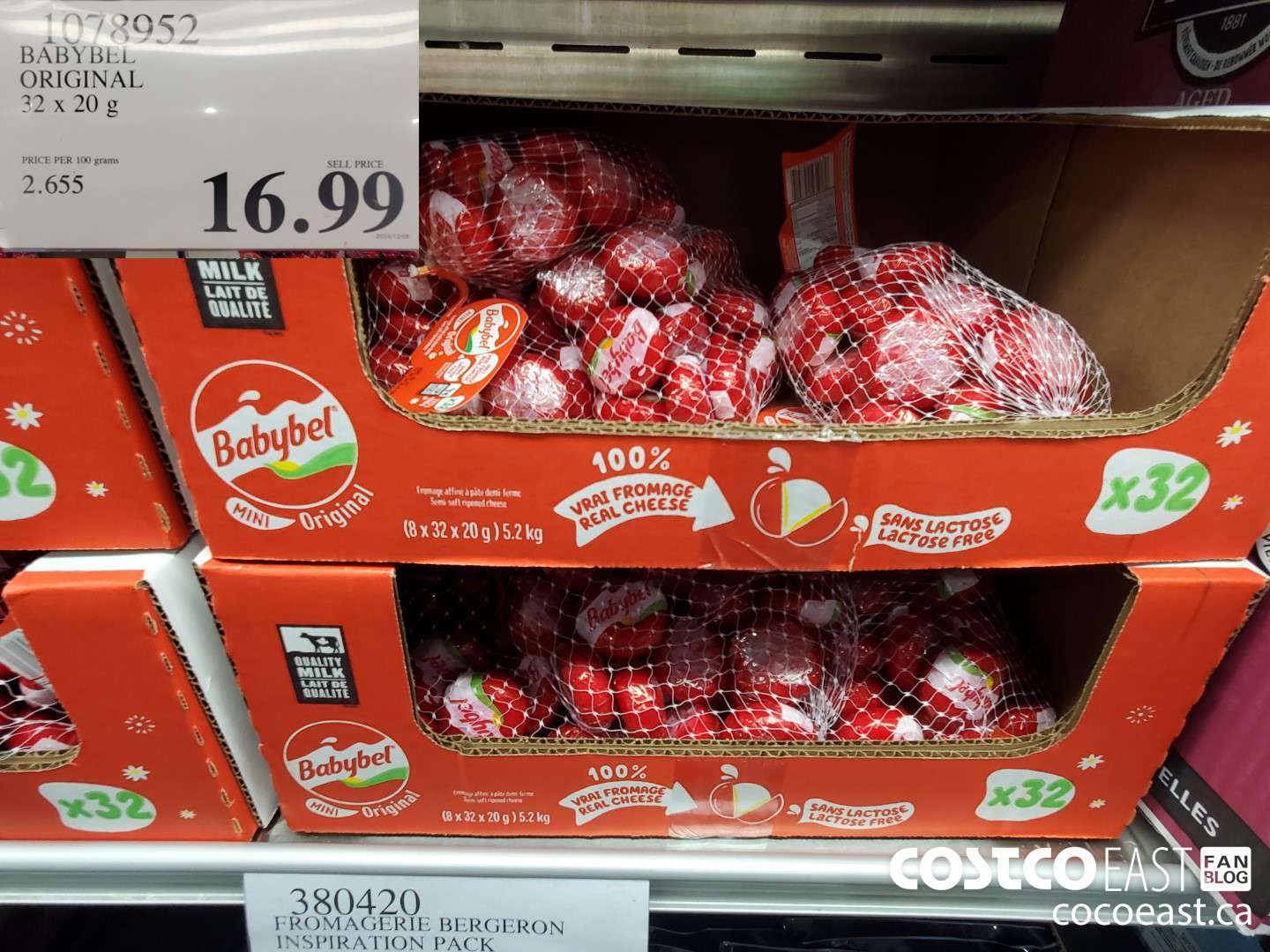 1078952 BABYBEL ORIGINAL 32x20g  $16.99