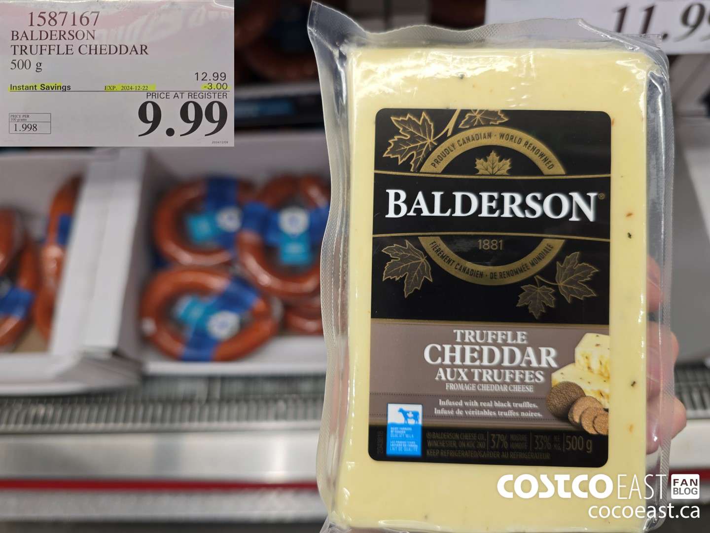 1587167 BALDERSON TRUFFLE CHEDDAR 500 g ($3.00 INSTANT SAVINGS EXPIRES ON 2024-12-22) $9.99