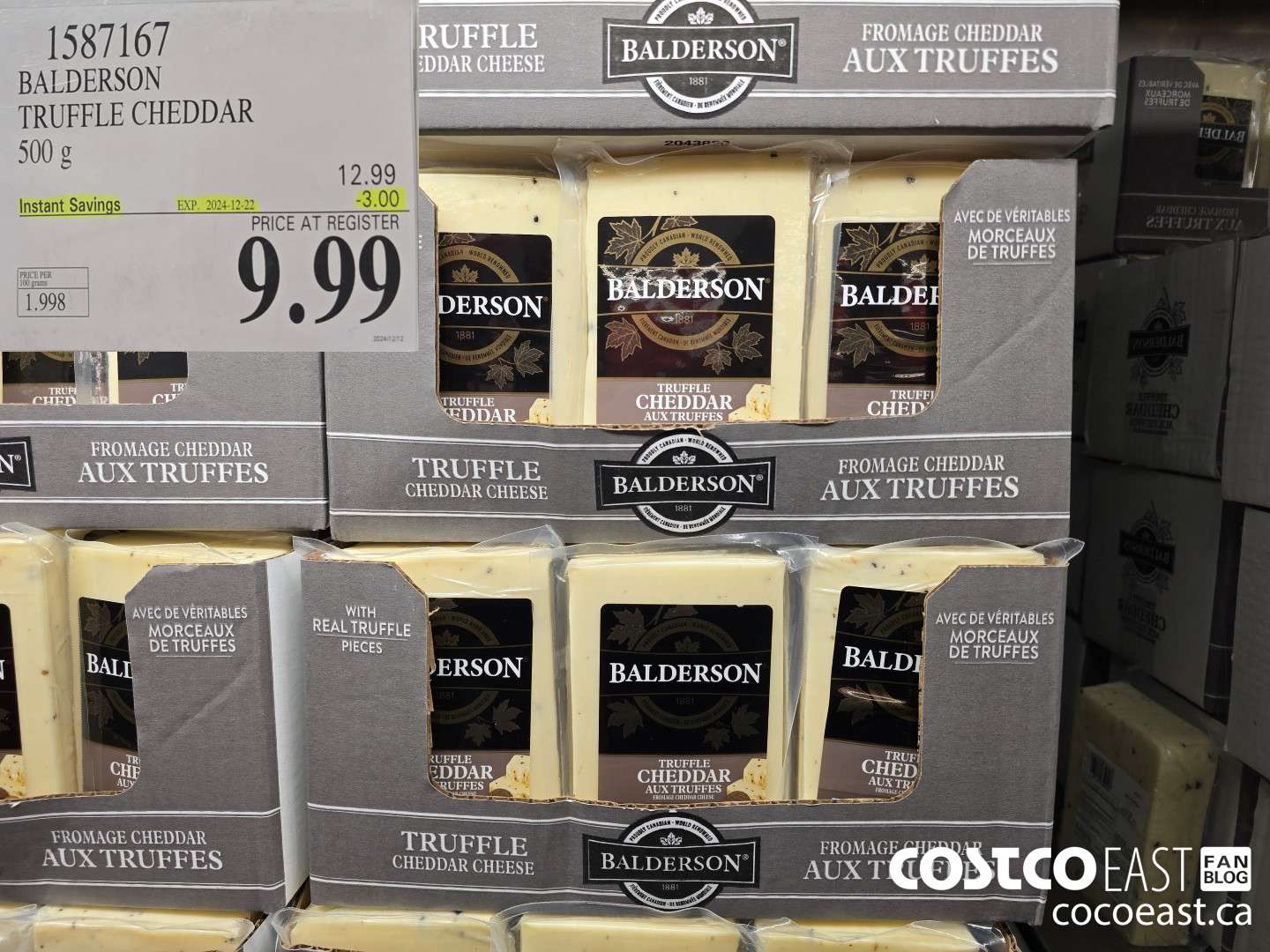1587167 BALDERSON TRUFFLE CHEDDAR 500 g ($3.00 INSTANT SAVINGS EXPIRES ON 2024-12-22) $9.99