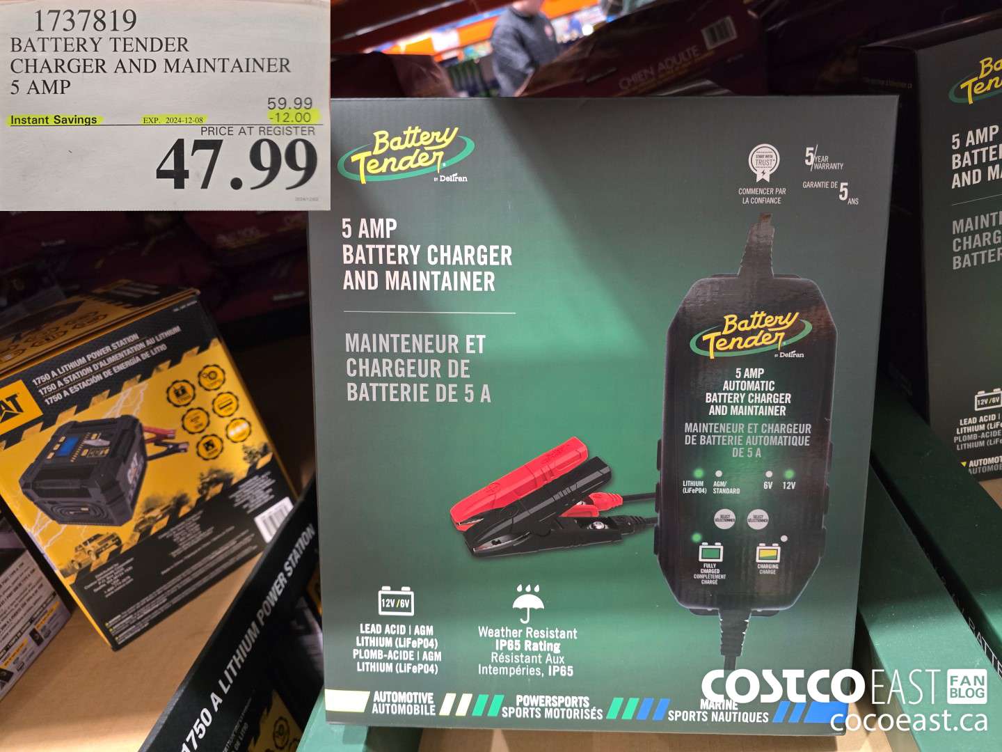 1737819 BATTERY TENDER CHARGER AND MAINTAINER 5 Amp ($12.00 INSTANT SAVINGS EXPIRES ON 2024-12-08) $47.99
