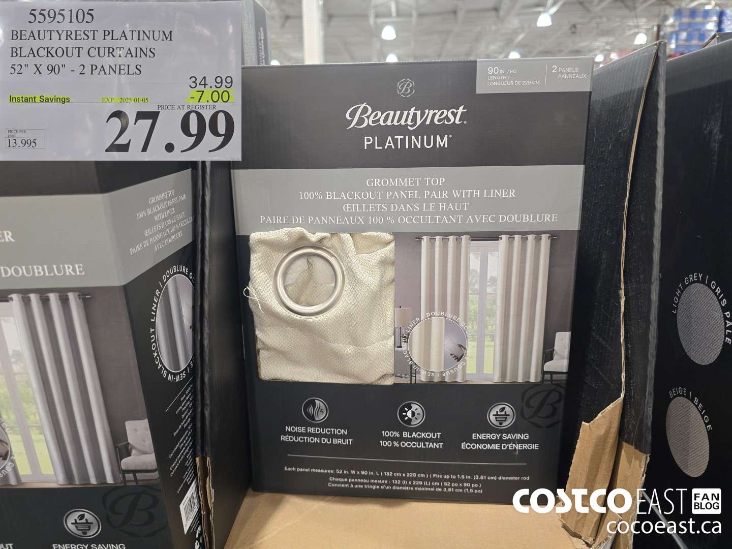 5595105 BEAUTYREST PLATINUM BLACKOUT CURTAINS 52
