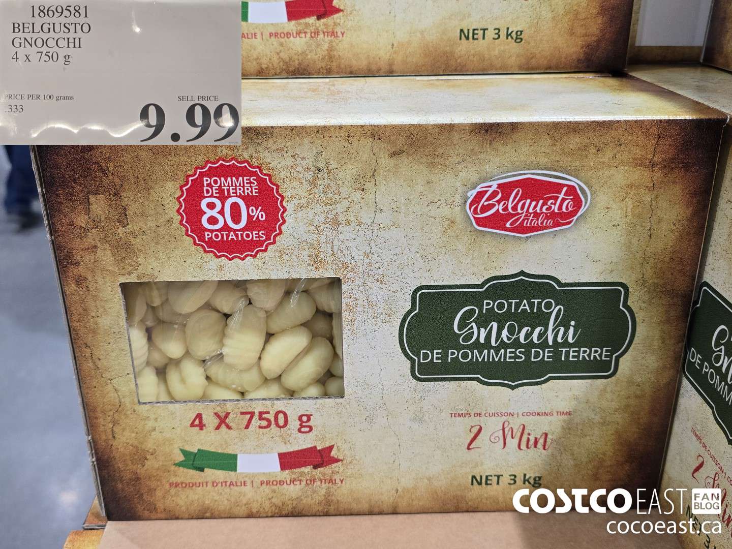 1869581 BELGUSTO GNOCCHI 4x 750 G $9.99