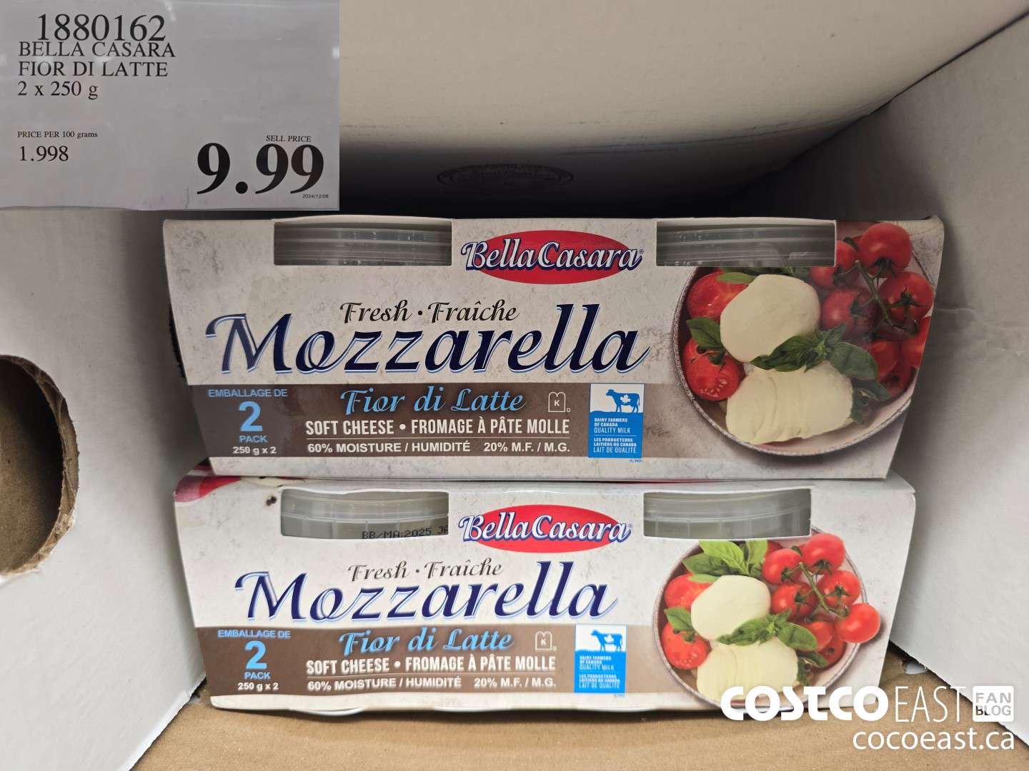 1880162 BELLA CASARA FIOR DI LATTE 2 X 250 G $9.99