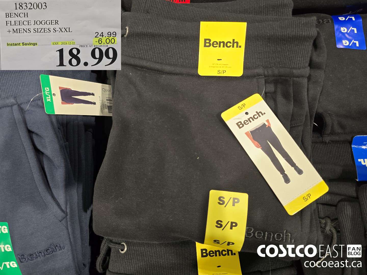 1832003 BENCH FLEECE JOGGER +MENS SIZES S-XXL ($6.00 INSTANT SAVINGS EXPIRES ON 2024-12-22) $18.99