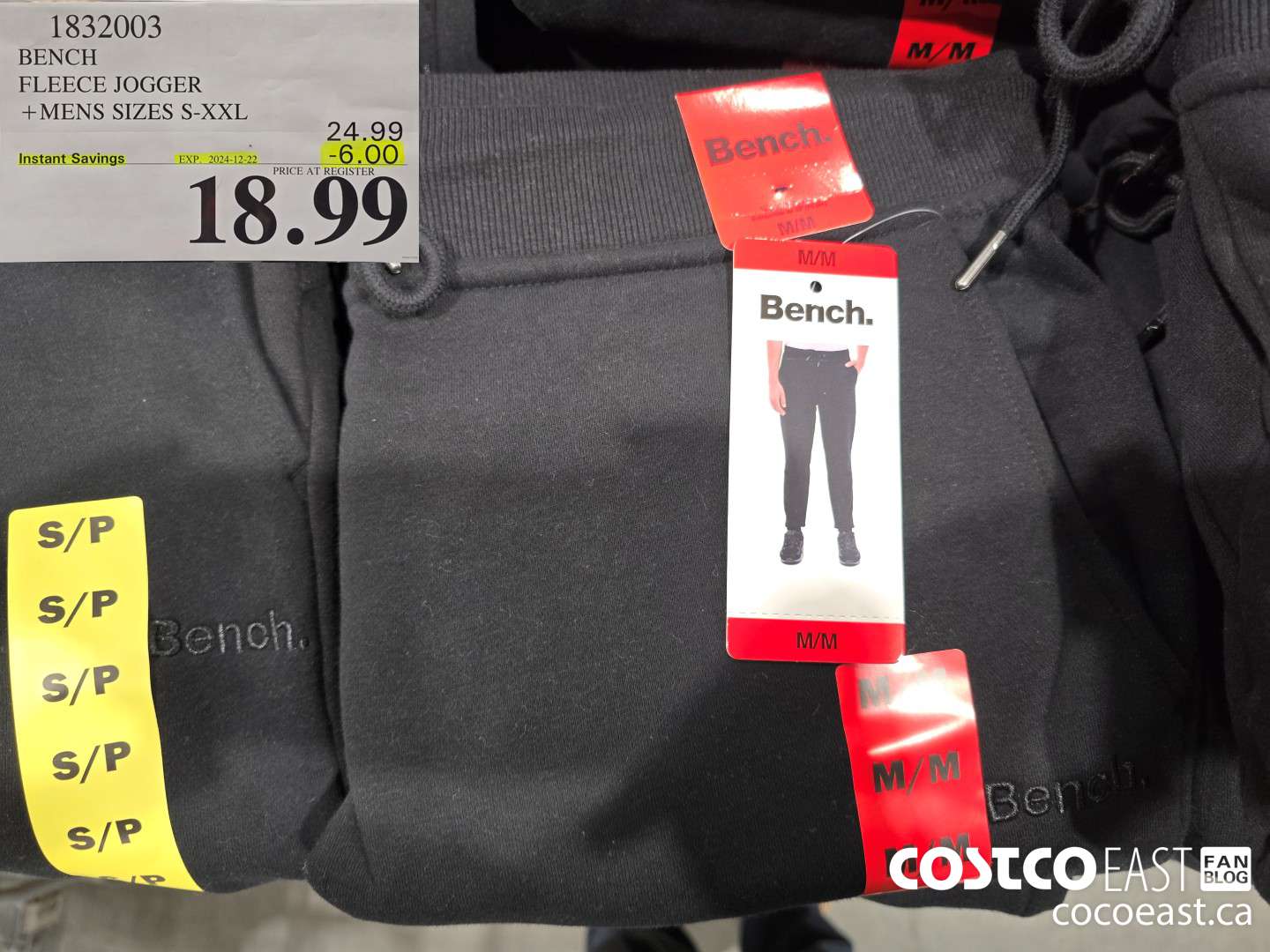1832003 BENCH FLEECE JOGGER +MENS SIZES S-XXL ($6.00 INSTANT SAVINGS EXPIRES ON 2024-12-22) $18.99