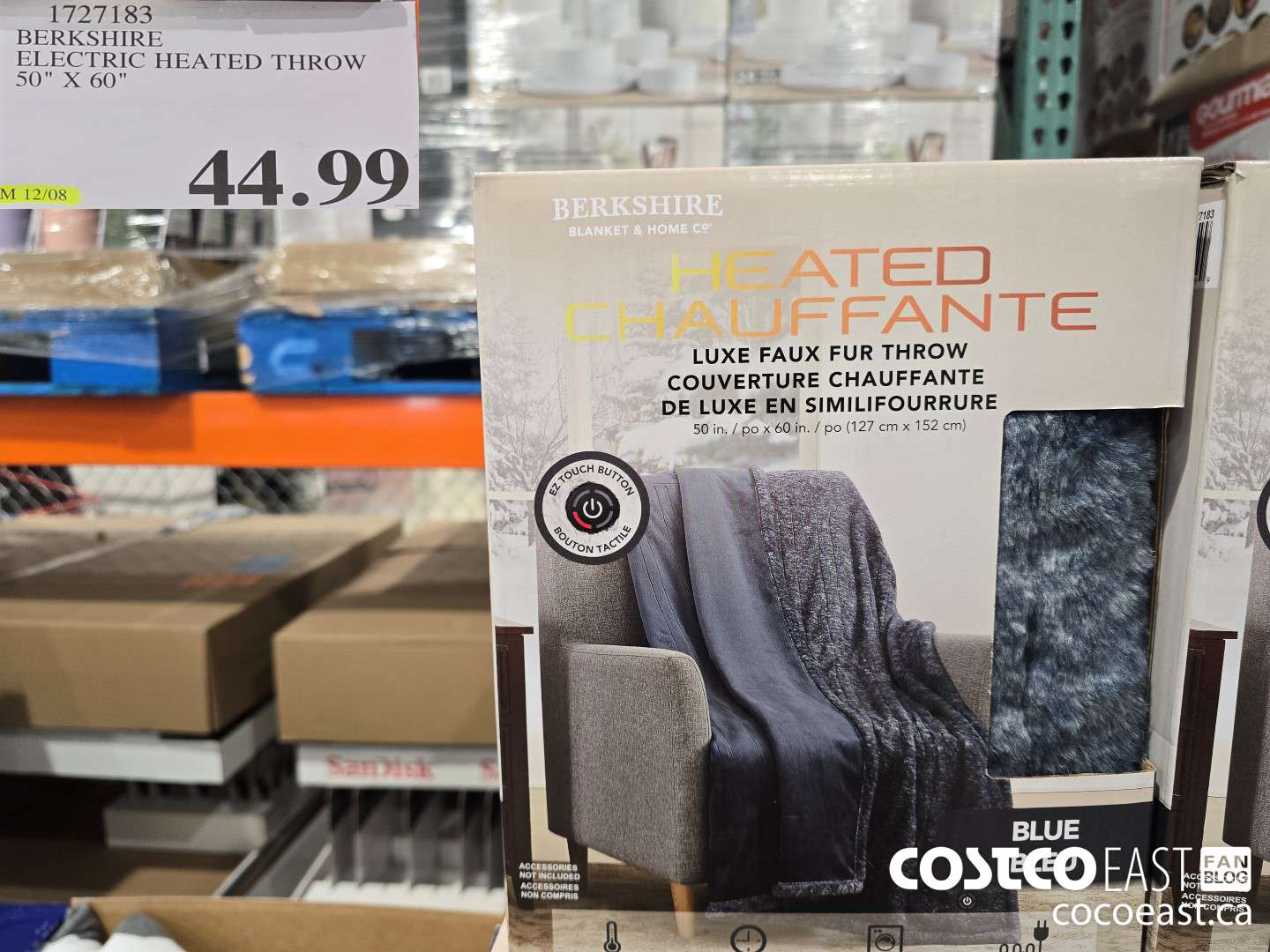 1727183 BERKSHIRE ELECTRIC HEATED THROW 50