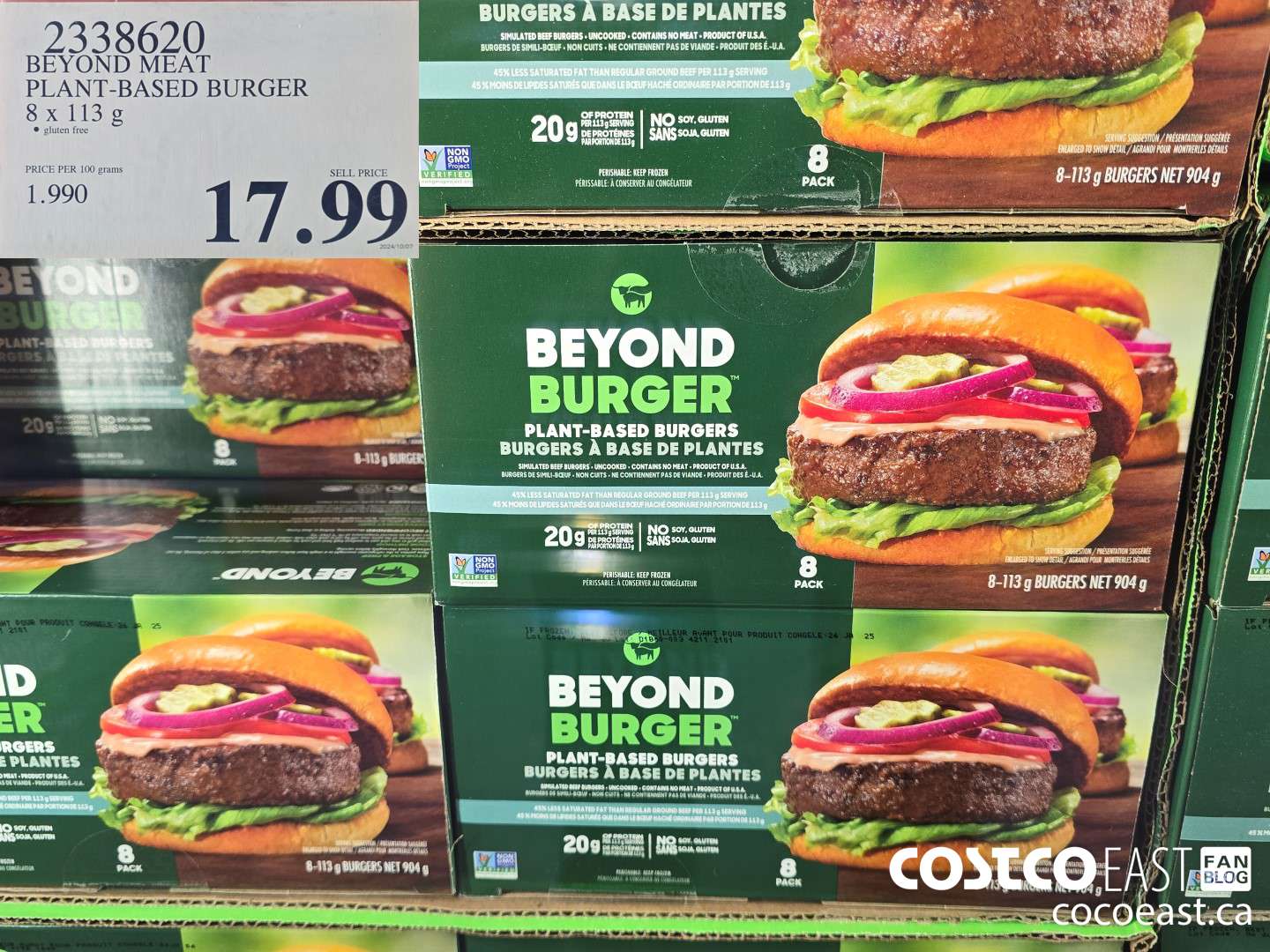 2338620 BEYOND MEAT PLANT-BASED BURGER 8 x 113 G $17.99