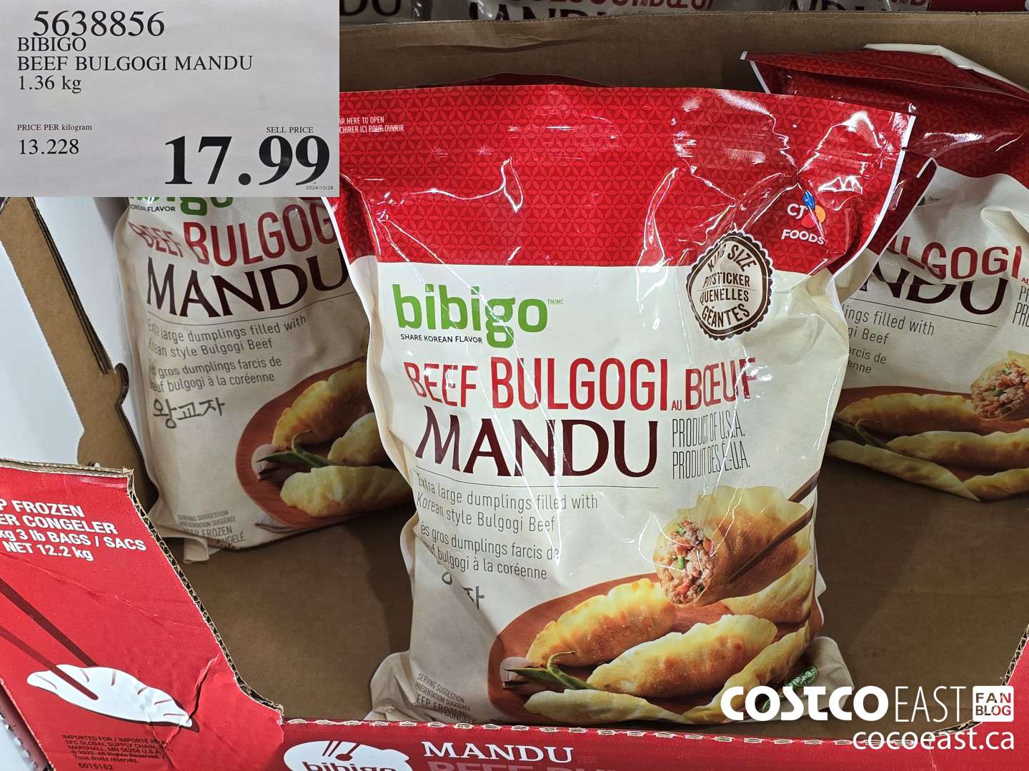 5638856 BIBIGO BEEF BULGOGI MANDU 1.36 kg $17.99