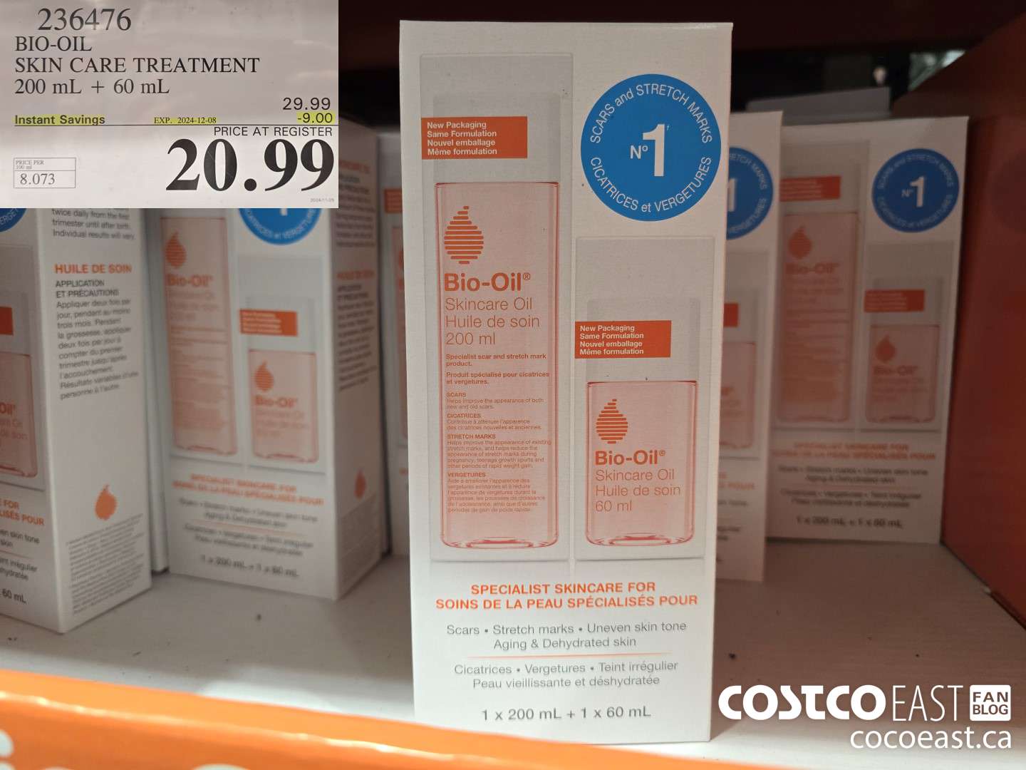 236476 BIO-OIL SKIN CARE TREATMENT 200 mL + 60 mL ($9.00 INSTANT SAVINGS EXPIRES ON 2024-12-08) $20.99