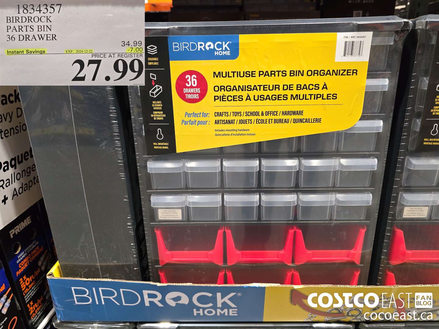 1834357 BIRDROCK PARTS BIN 36 DRAWER ($7.00 INSTANT SAVINGS EXPIRES ON 2024-12-22) $27.99