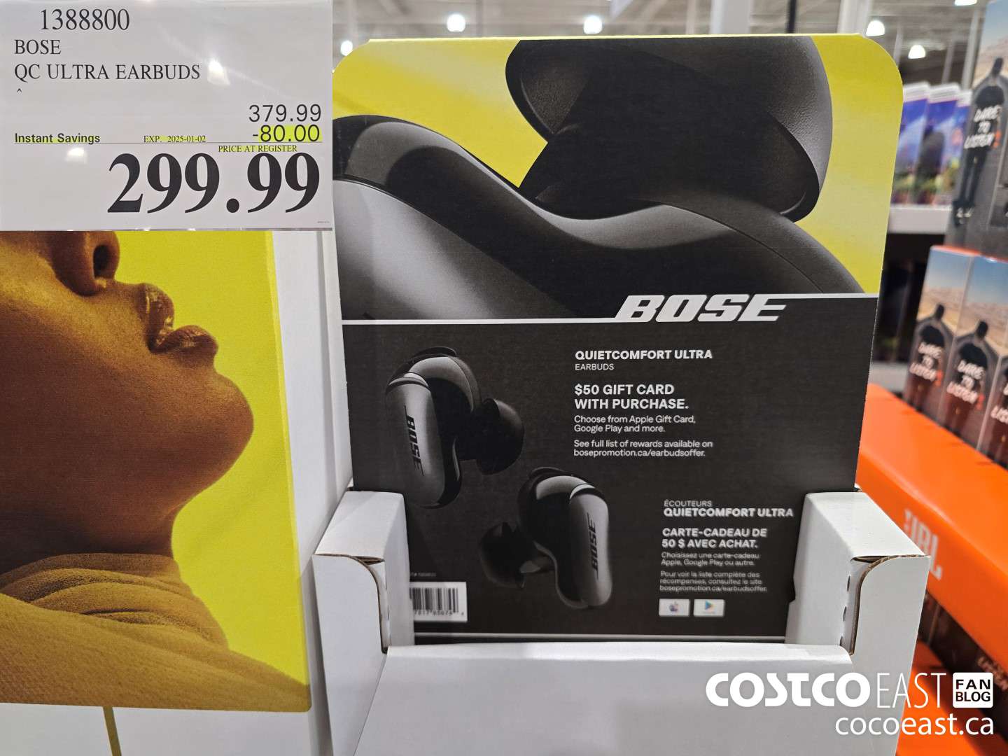 1388800 BOSE QC ULTRA EARBUDS ($80.00 INSTANT SAVINGS EXPIRES ON 2025-01-02) $299.99