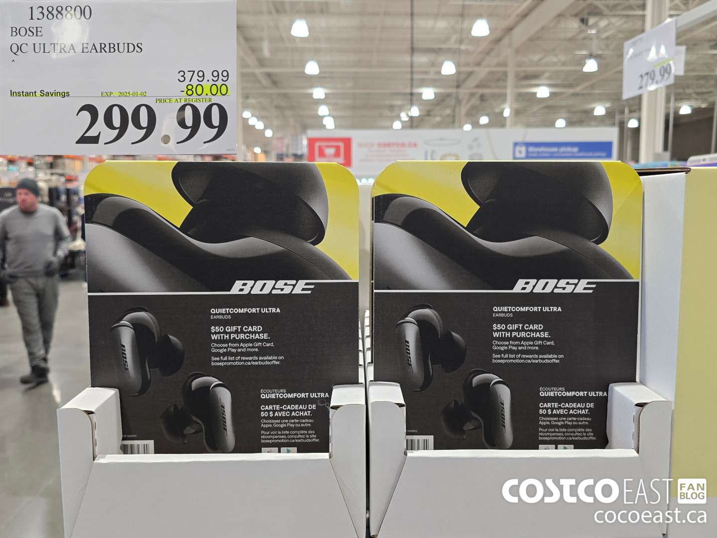 1388800 BOSE QC ULTRA EARBUDS ($80.00 INSTANT SAVINGS EXPIRES ON 2025-01-02) $299.99