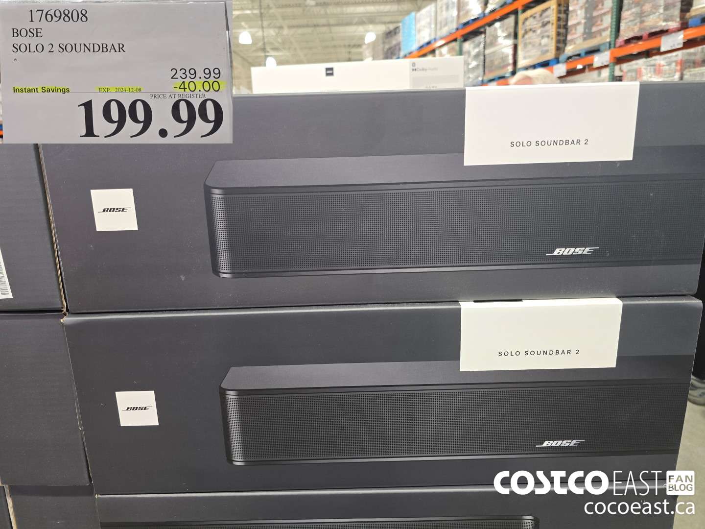 1769808 BOSE SOLO 2 SOUNDBAR ($40.00 INSTANT SAVINGS EXPIRES ON 2024-12-08) $199.99