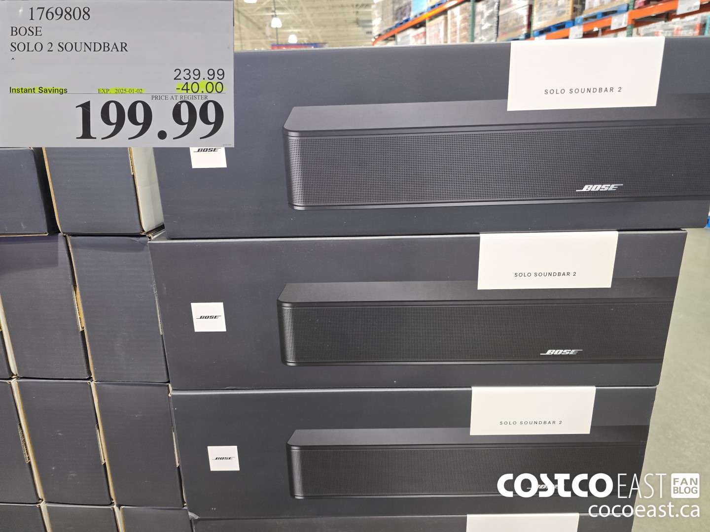 1769808 BOSE SOLO 2 SOUNDBAR ($40.00 INSTANT SAVINGS EXPIRES ON 2025-01-02) $199.99