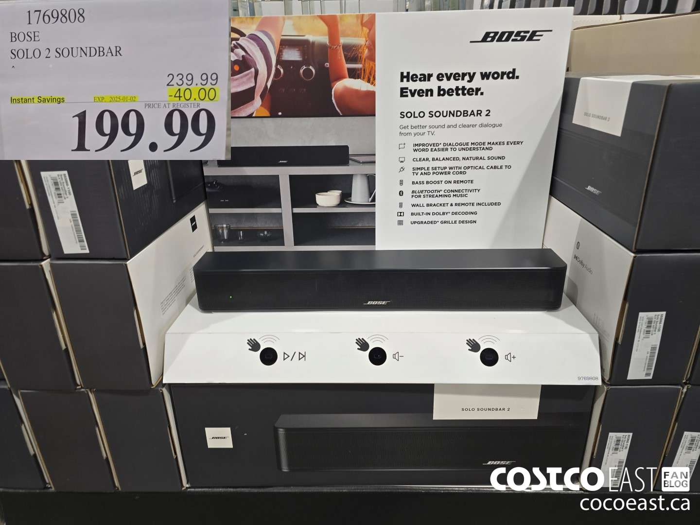 1769808 BOSE SOLO 2 SOUNDBAR ($40.00 INSTANT SAVINGS EXPIRES ON 2025-01-02) $199.99