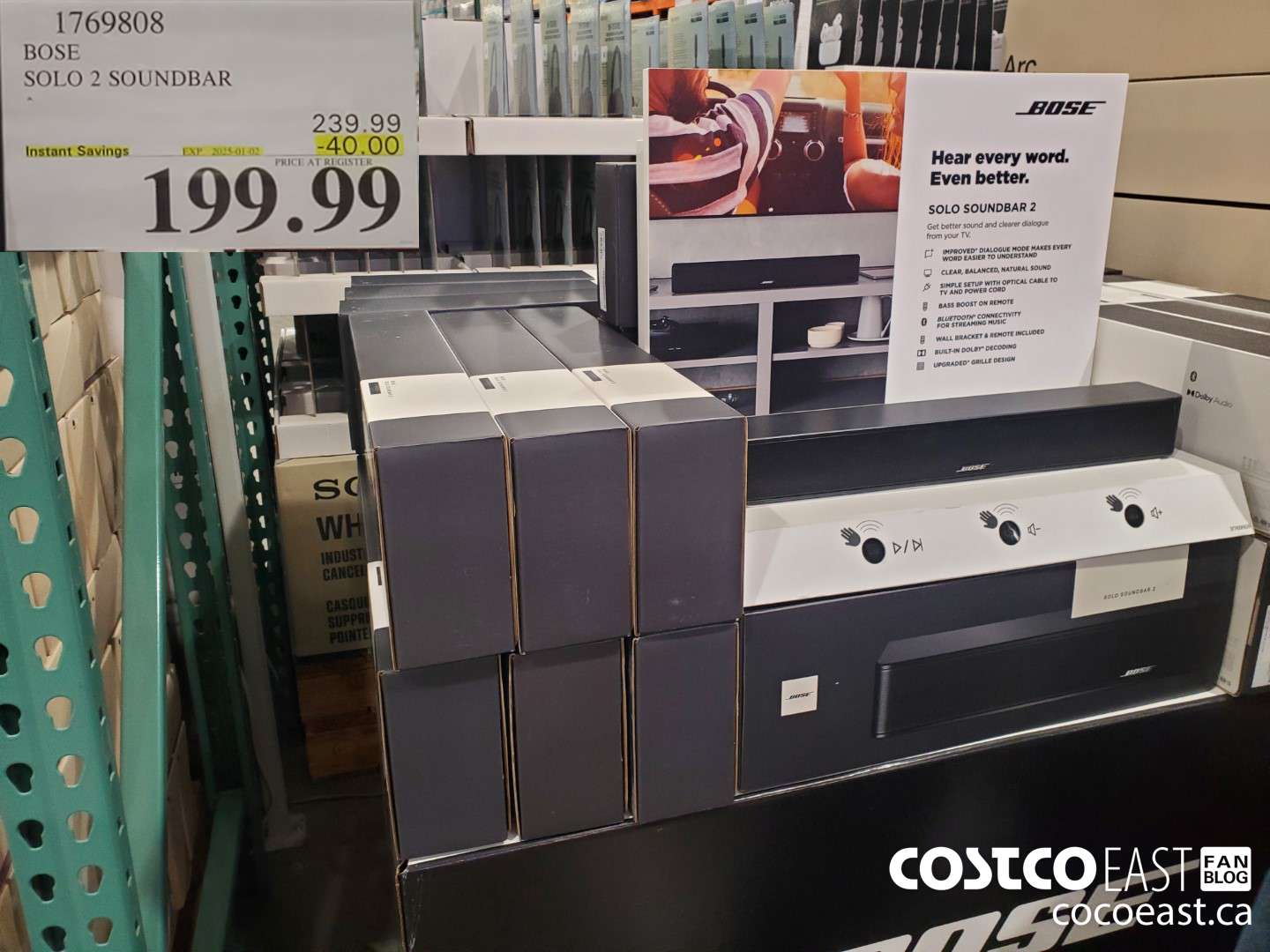 1769808 BOSE SOLO 2 SOUNDBAR ($40.00 INSTANT SAVINGS EXPIRES ON 2025-01-02) $199.99
