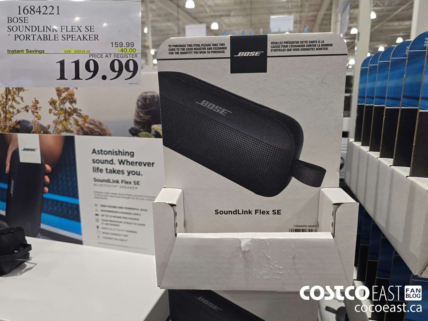 1684221 BOSE SOUNDLINK FLEX SE PORTABLE SPEAKER ($40.00 INSTANT SAVINGS EXPIRES ON 2025-01-02) $119.99