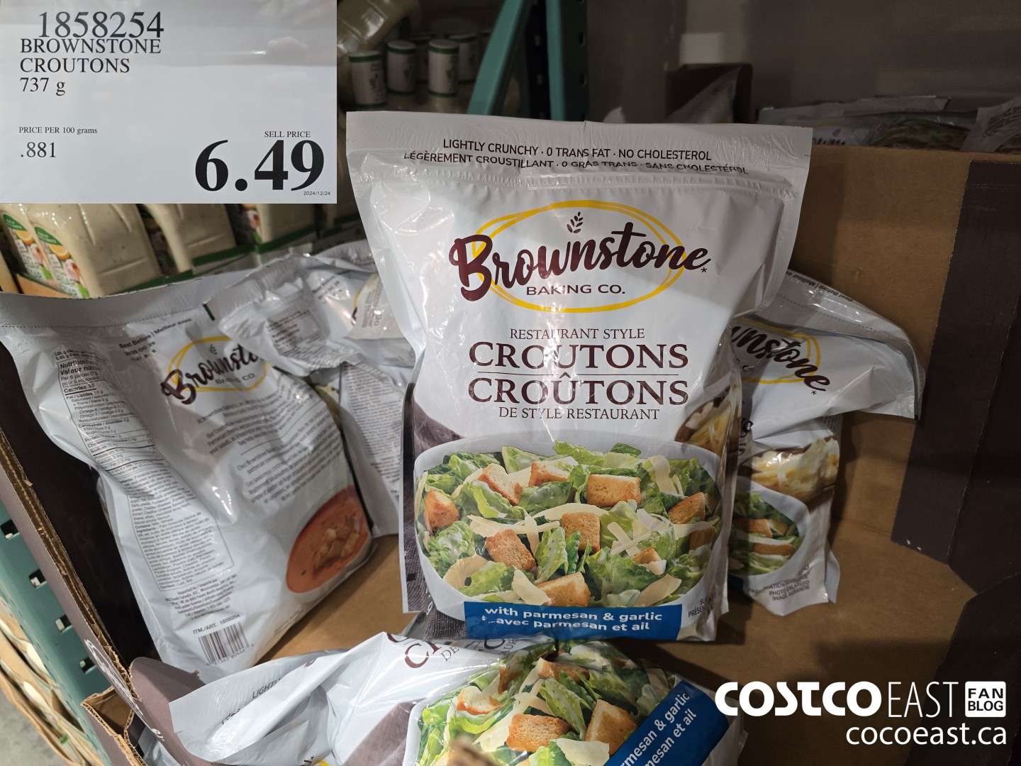 1858254 BROWNSTONE CROUTONS 737 G $6.49