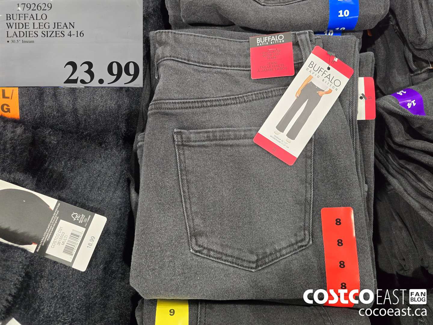 1792629 BUFFALO WIDE LEG JEAN LADIES SIZES 4-16 $23.99