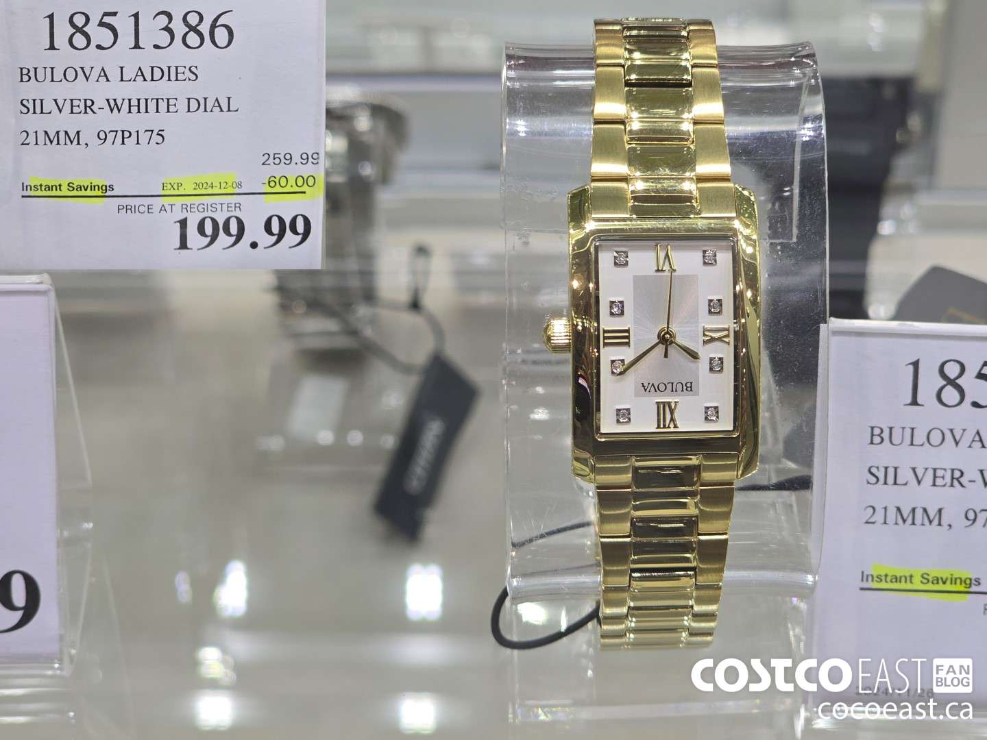 1851386 BULOVA LADIES SILVER-WHITE DIAL 21MM, 97P175 ($60.00 INSTANT SAVINGS EXPIRES ON 2024-12-08) $199.99