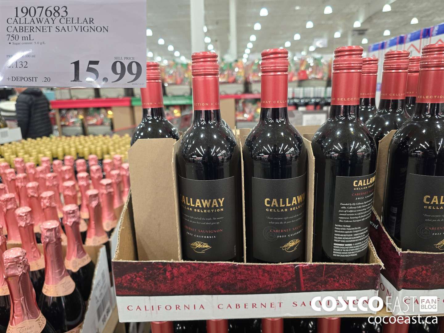 1907683 CALLAWAY CELLAR CABERNET SAUVIGNON 750 ml $15.99
