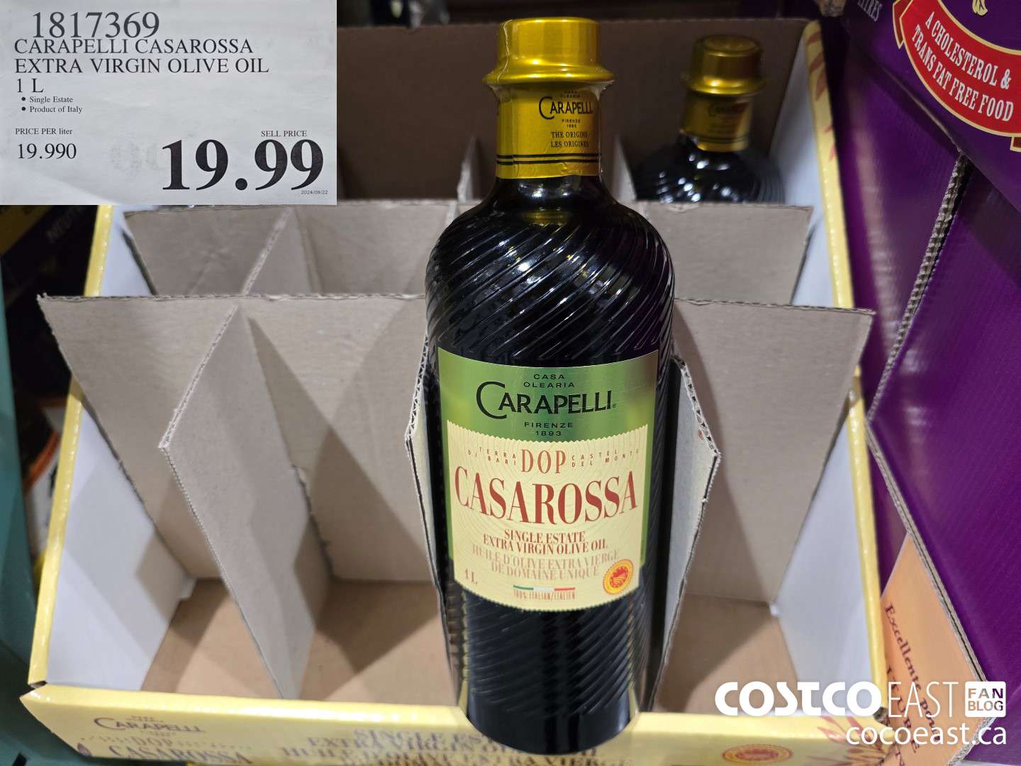 1817369 CARAPELLI CASAROSSA EXTRA VIRGIN OLIVE OIL 1 L $19.99