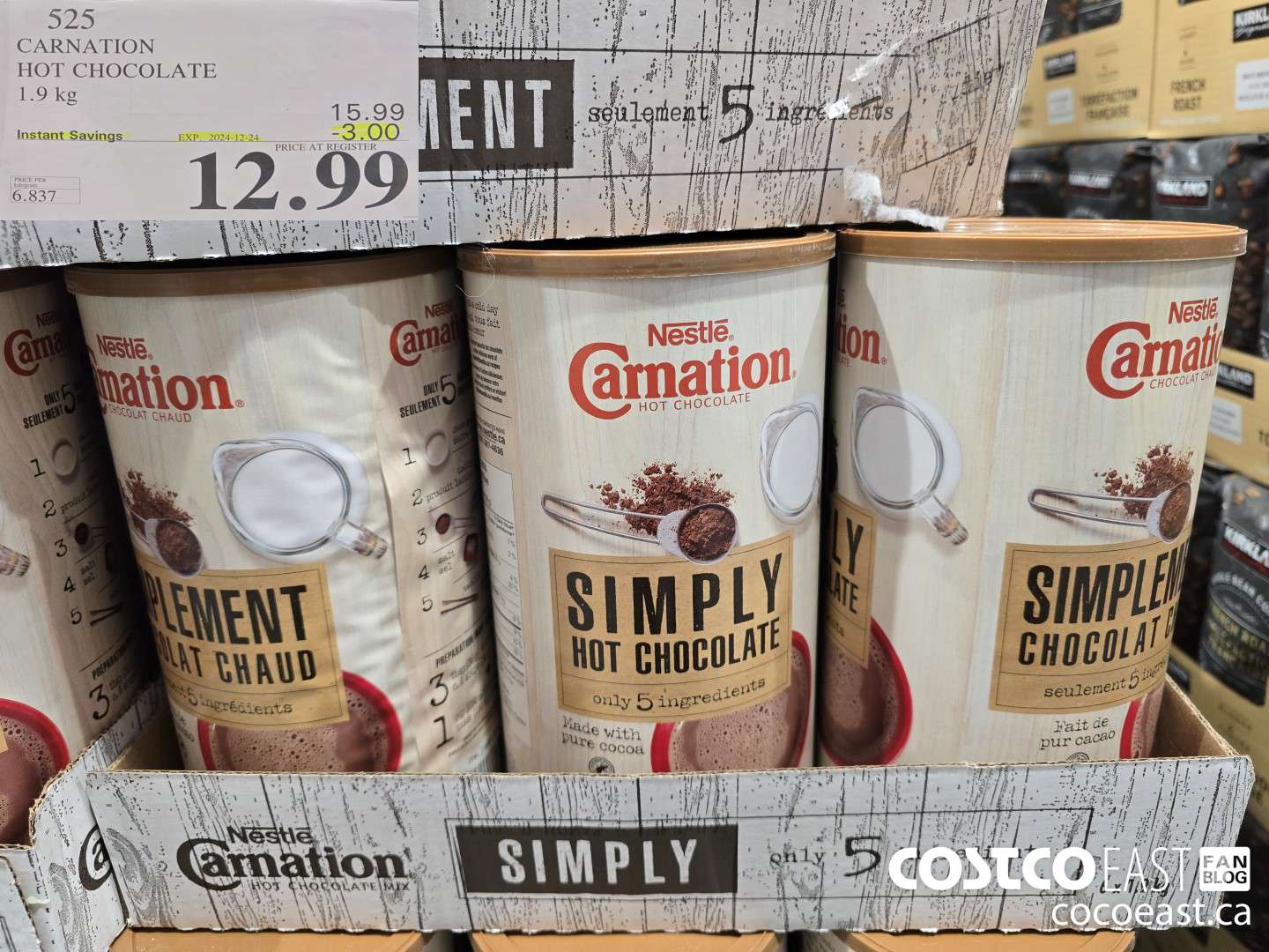 525 CARNATION HOT CHOCOLATE 1.9 KG ($3.00 INSTANT SAVINGS EXPIRES ON 2024-12-24) $12.99