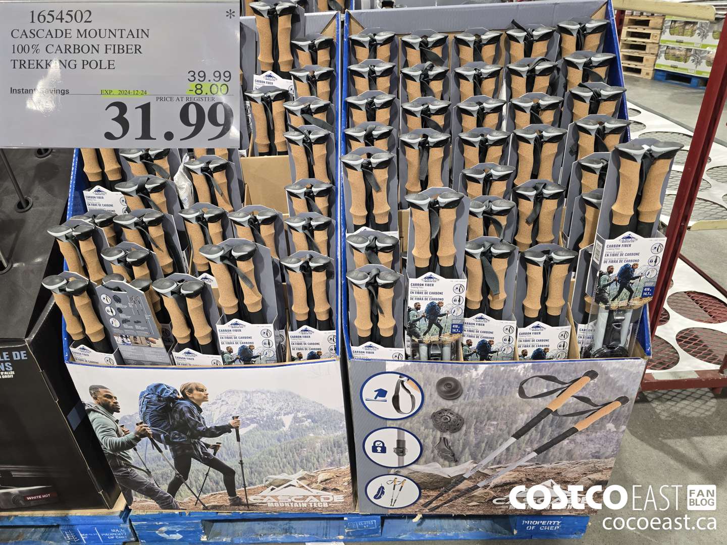 1654502 CASCADE MOUNTAIN 100% CARBON FIBRE TREKKING POLE ($8.00 INSTANT SAVINGS EXPIRES ON 2024-12-24) $31.99