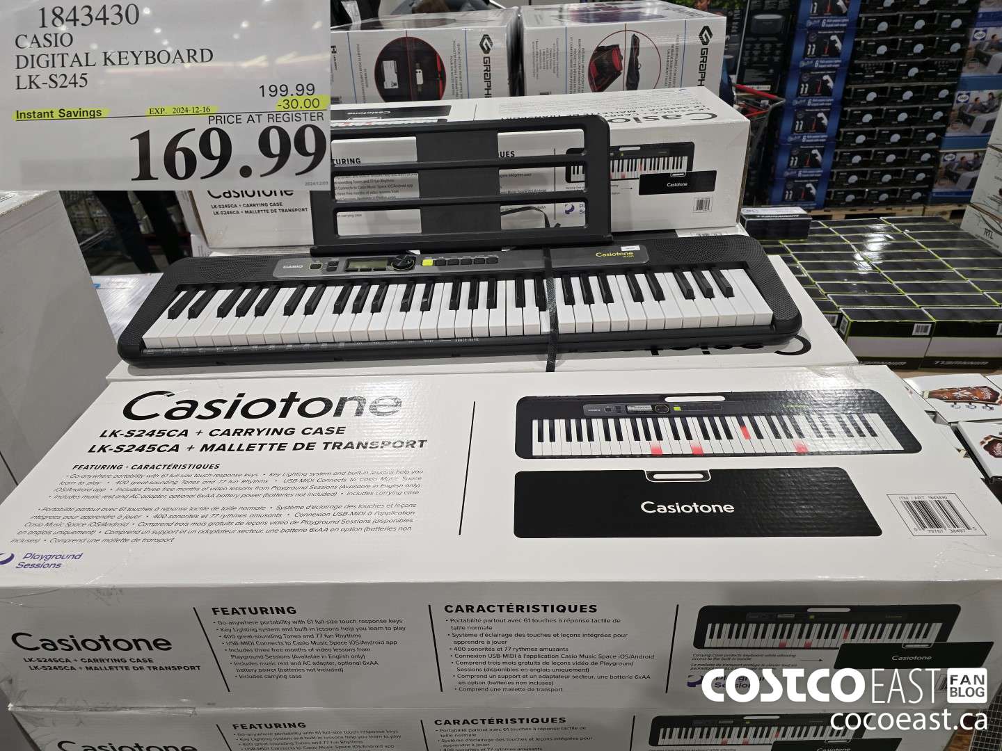 1843430 CASIO DIGITAL KEYBOARD LK-S245 ($30.00 INSTANT SAVINGS EXPIRES ON 2024-12-16) $169.99