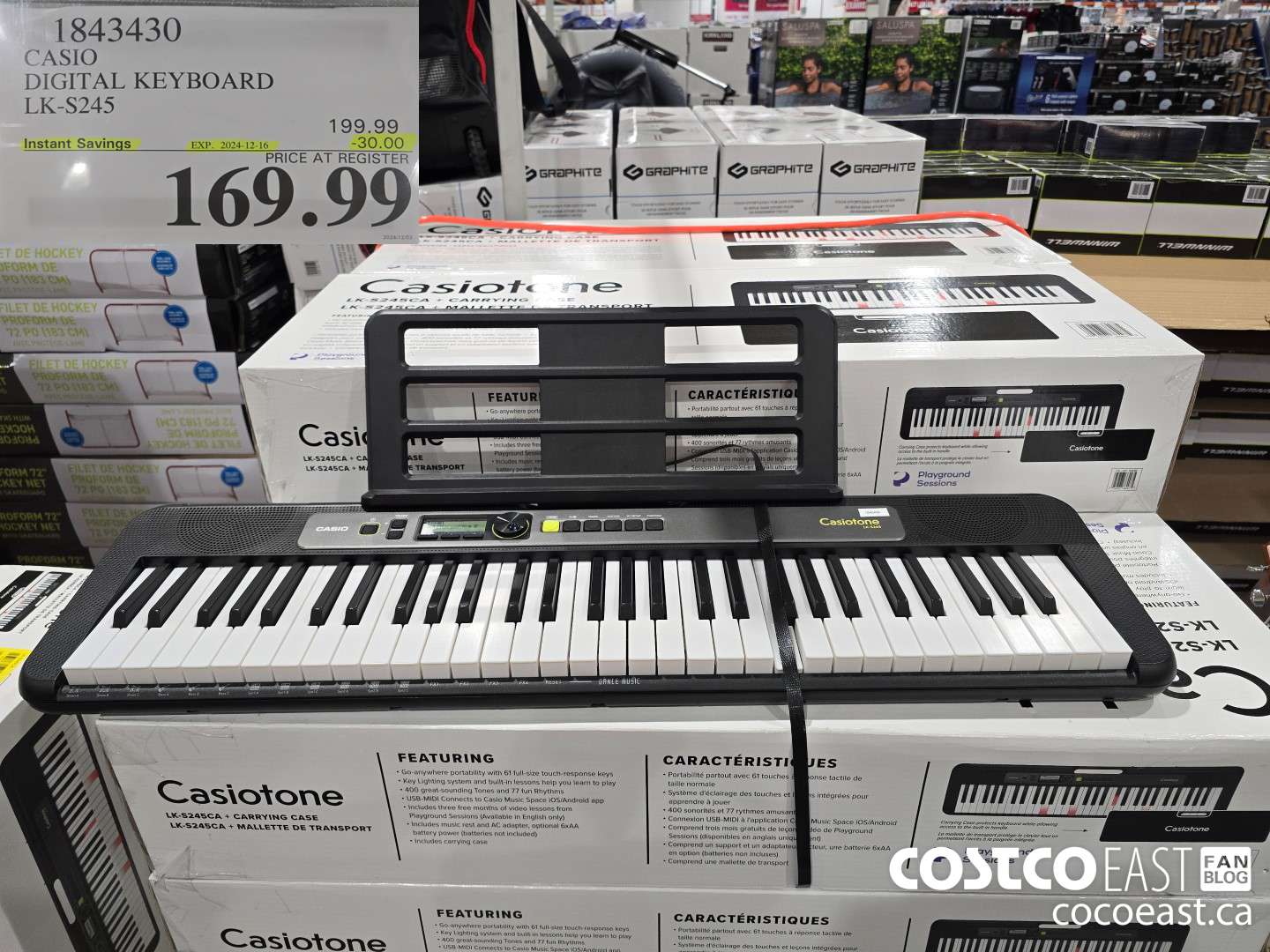 1843430 CASIO DIGITAL KEYBOARD LK-S245 ($30.00 INSTANT SAVINGS EXPIRES ON 2024-12-16) $169.99