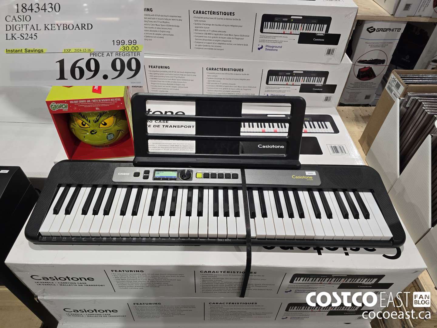 1843430 CASIO DIGITAL KEYBOARD LK-S245 ($30.00 INSTANT SAVINGS EXPIRES ON 2024-12-16) $169.99